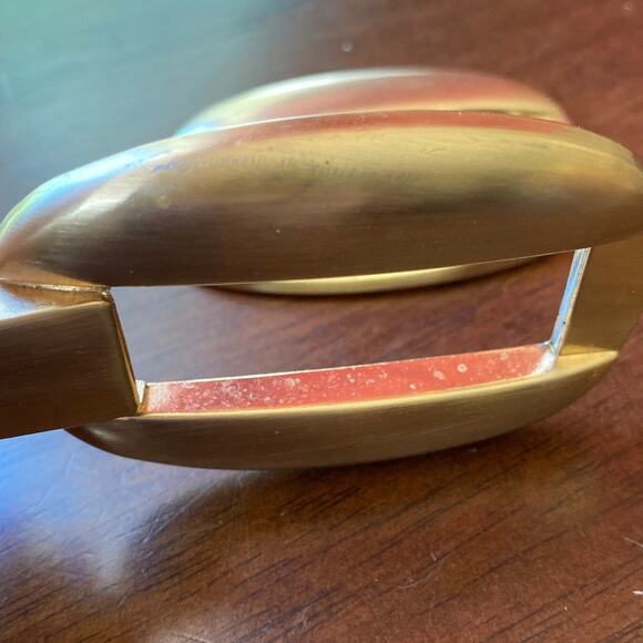 Belt Buckle Vintage Two Piece Goldtone Clasp Women 70s 80s 90s Ellen Tracy Metal - Picture 3 of 12